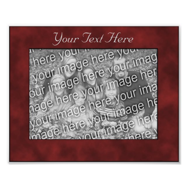 Dark Red mottles Design Your Foto Template (Vorne)