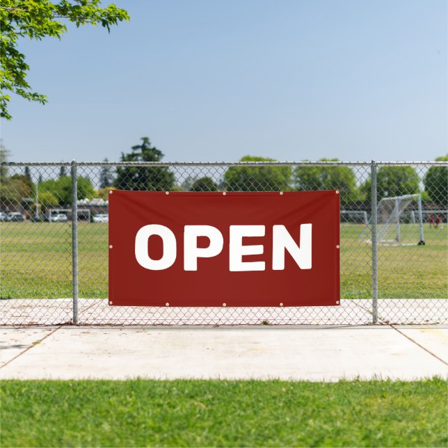 Dark Red OPEN Banner (Insitu)