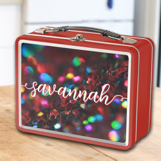 Dark Red Sparkling Metall Brotdose (Von Creator hochgeladen)