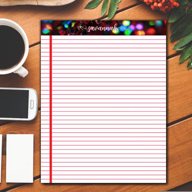 Dark Red Sparkling Notepad Notizblock (Von Creator hochgeladen)
