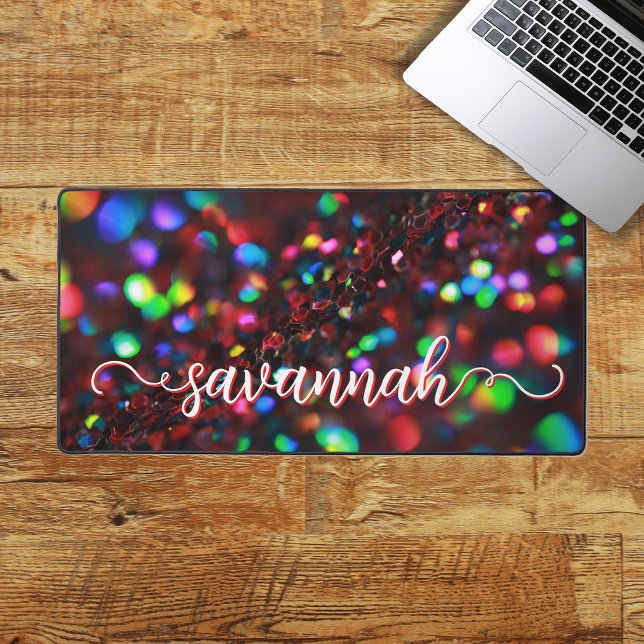 Dark Red Sparkling Schreibtischunterlage (Von Creator hochgeladen)