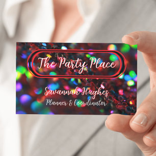 Dark Red Sparkling Visitenkarte