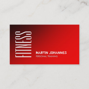 Dark Red Sport Personal Trainer Business Card Visitenkarte