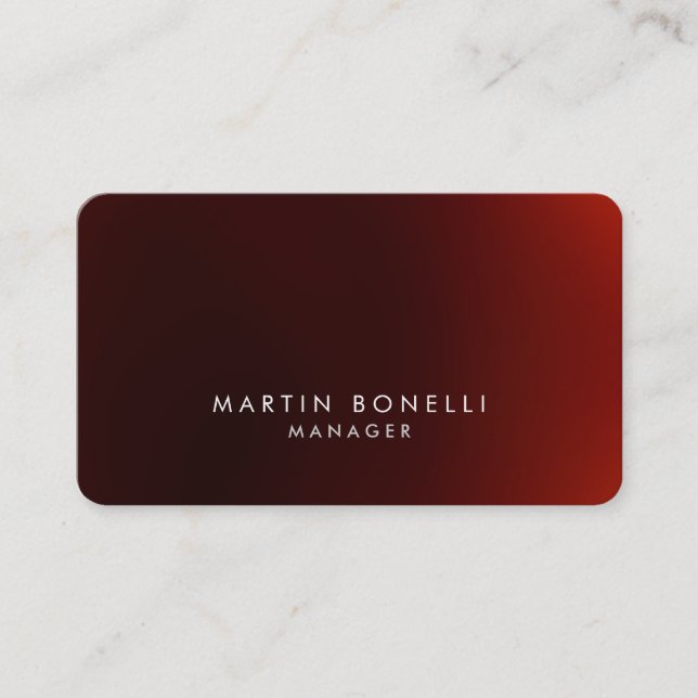 Dark Red Stylish Business Card an der abgerundeten Visitenkarte (Vorderseite)