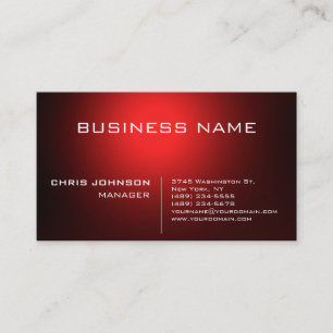 Dark Red Stylish Charming Manager Business Card Visitenkarte