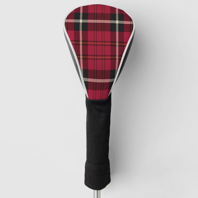Dark Red Tartan Golf Head Cover Headcover (Vorderseite)