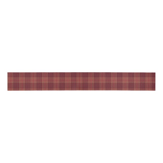 Dark Red Tartan Plaid Ripsband (Vorderseite)