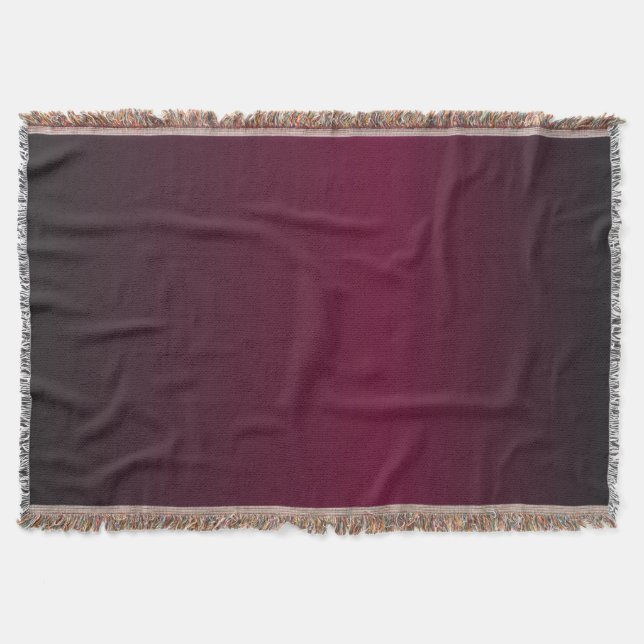 Dark Red und Black Ombre Muster Decke (Vorderseite)