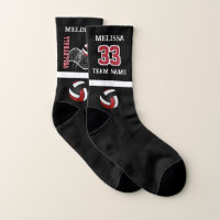 Dark Red Volleyball - Socken personalisieren