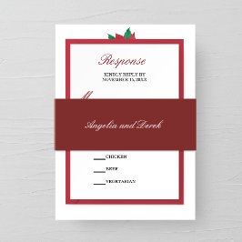 Dark Red Watercolor Wedding Invitation Bly Band