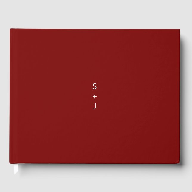 Dark Red Wedding Gästebuch (Vorderseite)