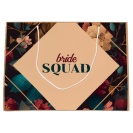 Dark Rich floral Theme Brautparty Große Geschenktüte