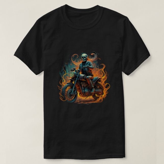 Dark Rider / Skelettfahrer T-Shirt (Design vorne)