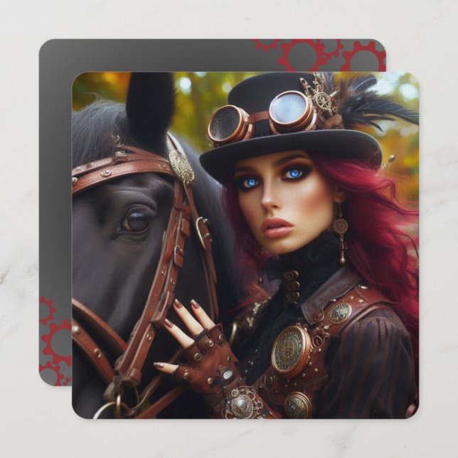 Dark Rider Steampunk Viktorianisch Lady (Vorne/Hinten)