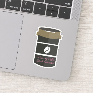 Dark Roasty Coffee Lovers Cup Individuelle Name Aufkleber