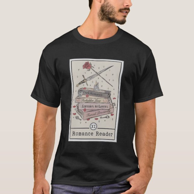 Dark Roce Reader Tarot Card Sm. T-Shirt (Vorderseite)