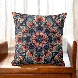 Dark Romance Boho Wasserfarbe Blumenfrühling Somme Kissen