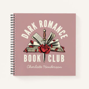 Dark Romance Buchclub Blumen Spiral Notizbuch