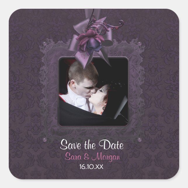 Dark Romance Foto Siegel Quadratischer Aufkleber (Vorderseite)