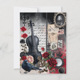 Dark Romance Gothic Vintag Postkarte