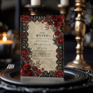 Dark Romance Lace Halloween-Party Einladung