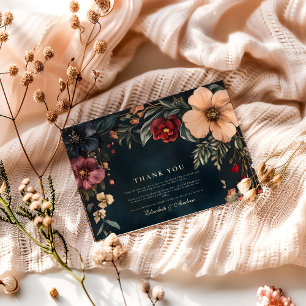 Dark Romance Wedding Theme Dankeskarte