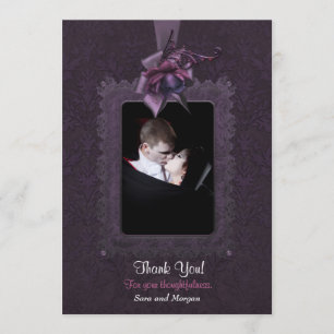 Dark Romance Wedding Vielen Dank Dankeskarte