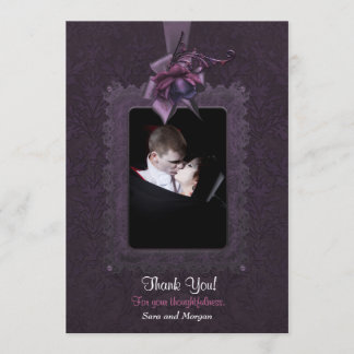 Dark Romance Wedding Vielen Dank Dankeskarte