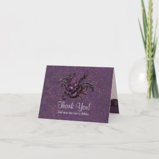 Dark Romance Wedding - Vielen Dank Dankeskarte