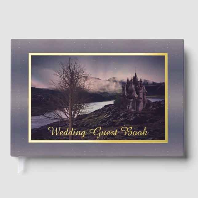 Dark Romantic Gothic Castle Wedding Gästebuch (Vorderseite)