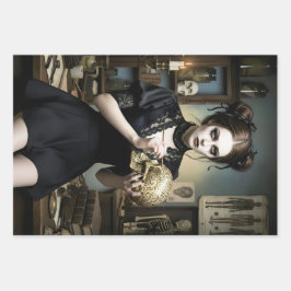 Dark Romantic Gothic Design Geschenkpapier Set