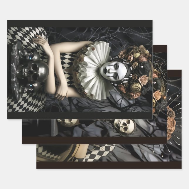 Dark Romantic Gothic Design Geschenkpapier Set (Set)