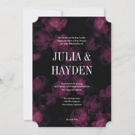 Dark Rose Garden Hochzeitseinladungen Einladung