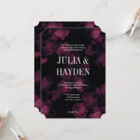 Dark Rose Garden Hochzeitseinladungen