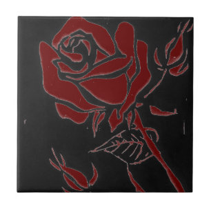 "Dark Rose Red" Küche Garden Keramik Tile Fliese