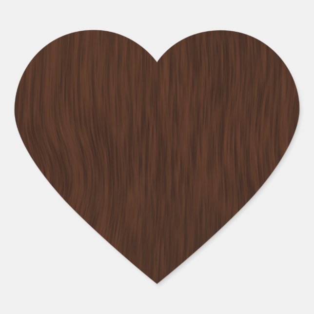 Dark Rough Wood Grain Background Herz-Aufkleber (Vorderseite)
