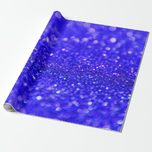 Dark Royal Blue Glitzer Design Geschenkpapier