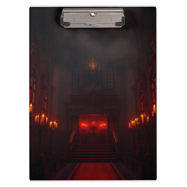 Dark Royal Halloween Gothic Design Klemmbrett (Vorderseite)