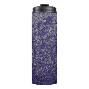 Dark Royal Lila Rusted Metal Textur Abstrakt Thermosbecher