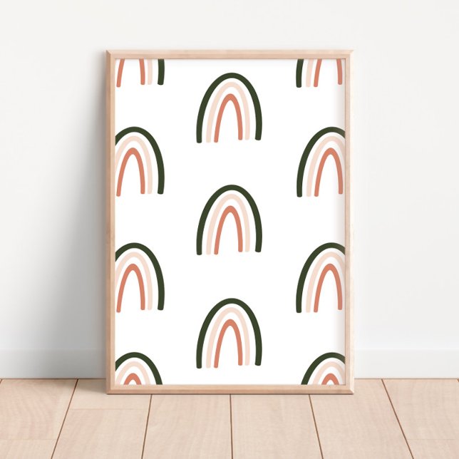 Dark Sage Boho Rainbows Kinderzimmer Decor Poster (Von Creator hochgeladen)