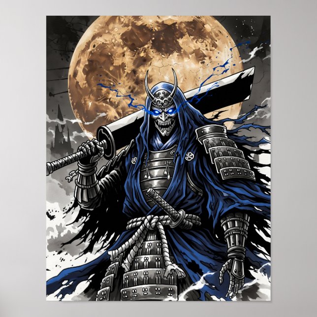 Dark Samurai Demon Warrior Poster (Vorne)