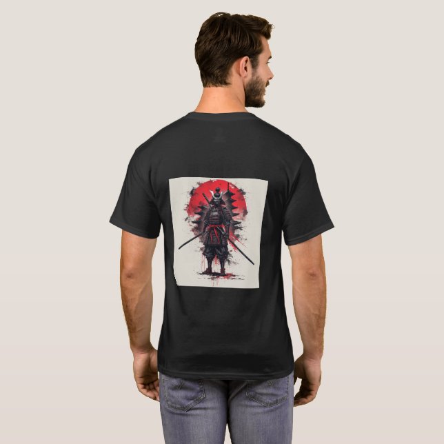 Dark Samurai Japanese Warrior T-Shirt (Schwarz voll)