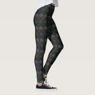 Dark Scalloped Dragon Scuster Leggings