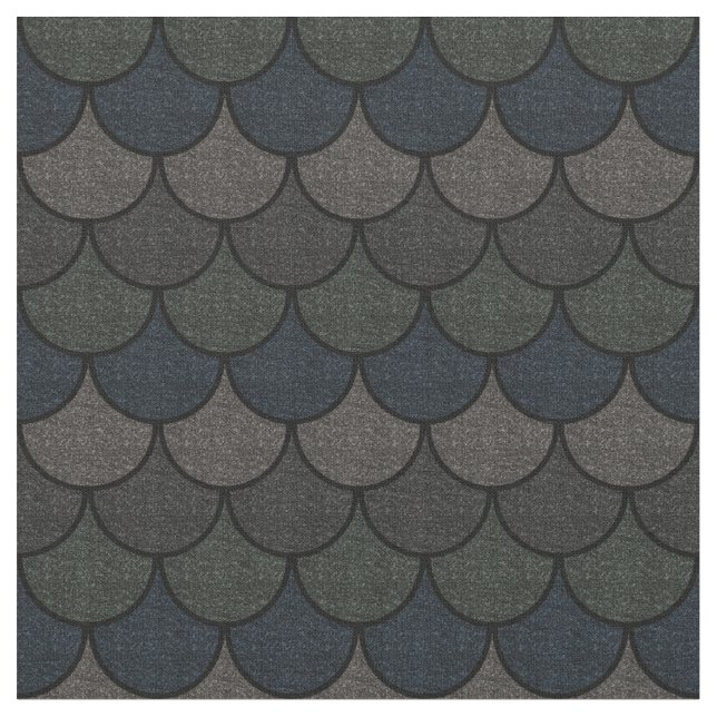 Dark Scalloped Dragon Scuster Stoff (Nahaufnahme)