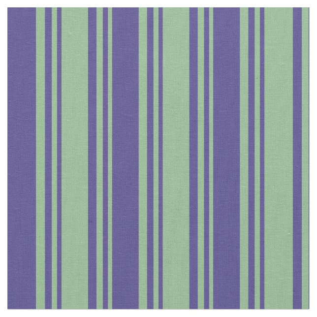 Dark Sea Green & Dark Slate Blue Stripes Muster Stoff (Nahaufnahme)