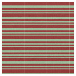 Dark Sea Green und Maroon Stripes Muster Stoff