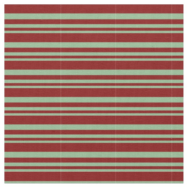 Dark Sea Green und Maroon Stripes Muster Stoff (Nahaufnahme)
