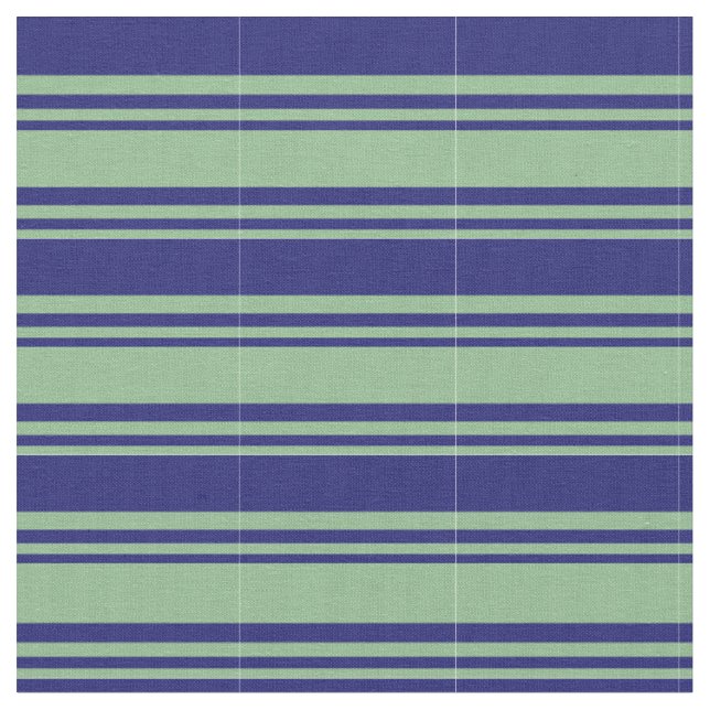 Dark Sea Green und Midnight Blue Pattern Stoff (Nahaufnahme)