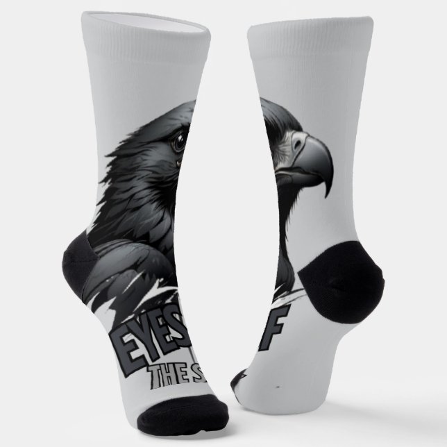 Dark Shades Eagle Ink Style Socken (Gewinkelt)