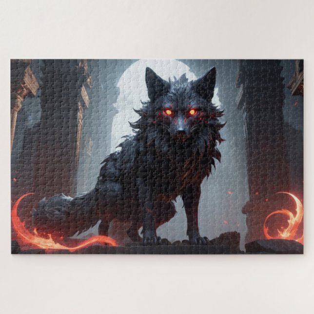 Dark Shadow Fox Puzzle (Horizontal)